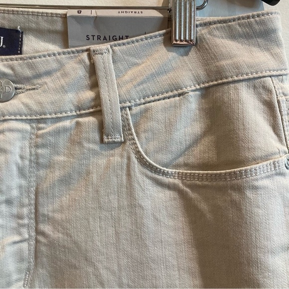 NYDJ Sz 8 Marilyn Straight Cream Coloured Jeans NWT - Picture 10 of 11